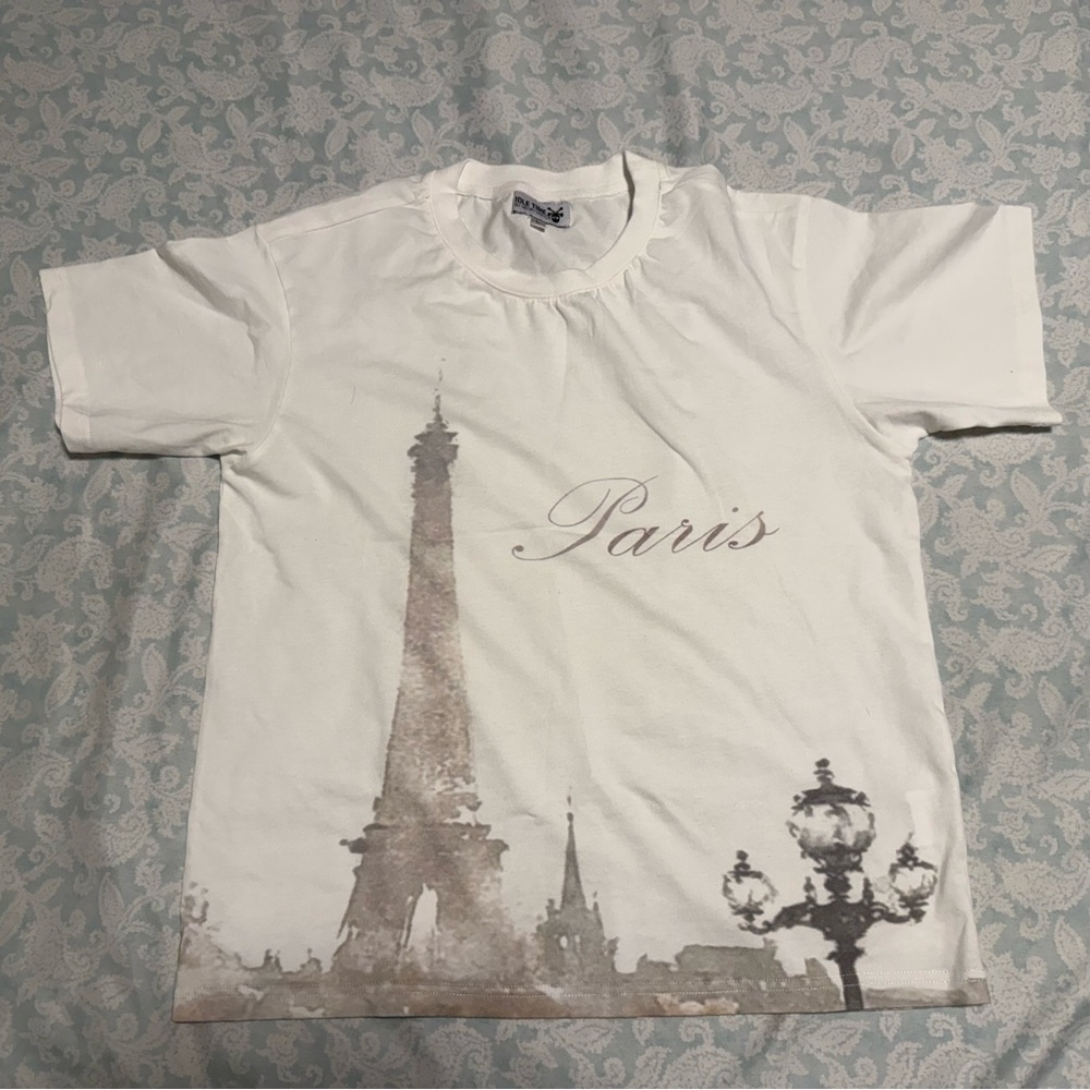Elegant White Paris Graphic Tee
